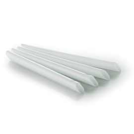 Medicom High Volume Evacuation Plastic Tips - "S" shaped 50/Bag. 1-side Vented, White