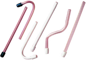 Medicom Clear with Blue Tip disposable plastic Saliva Ejector with wire-reinforced tube and bonded