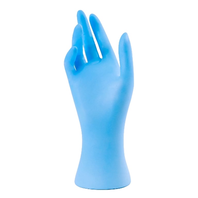 SafeBasics True Fit Thin Nitrile Exam Gloves, Blue, X-Small, 300/Box. Thickness: 3 mil. Textured