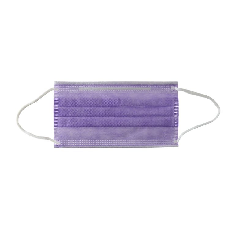 SafeMask Classics ASTM Level 3 Procedure Earloop Face Mask, BFE/PFE ≥ 98%, Lavender, 50/Bx