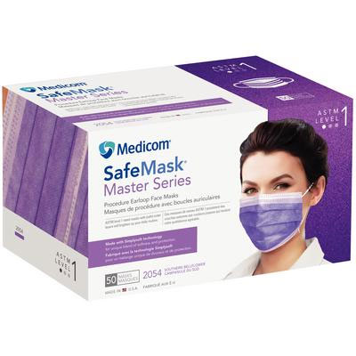 SafeMask Master Series Ear-Loop Face Mask ASTM Level 1 - Southern Bellflower (Purple), 50/Bx