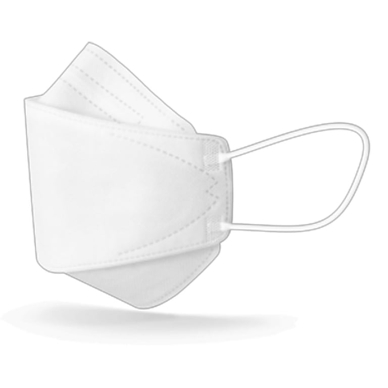 SafeMask Curve ASTM Level 3 Earloop Masks, White, 25/Pk. Features an adjustable nose piece