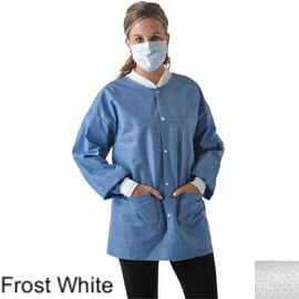 SafeWear Hipster Jacket - White Frost - X-Large 12/Pk. Made from high quality sunbound meltblown