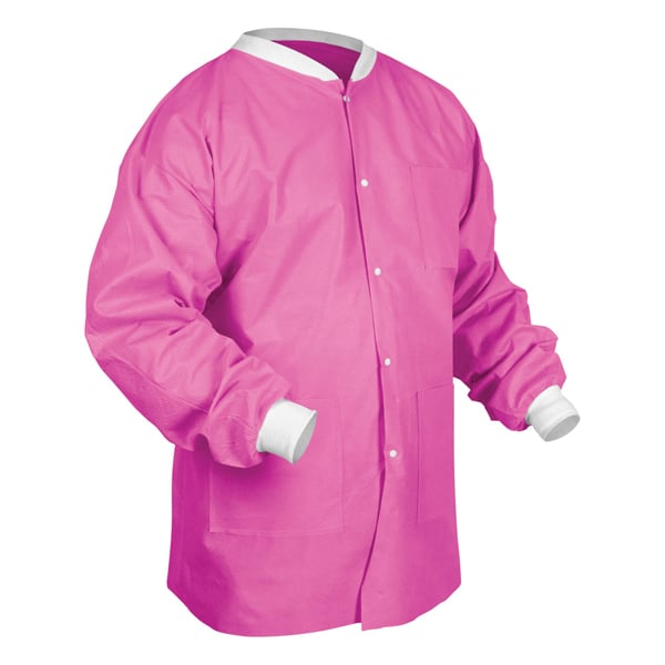 SafeWear Hipster Jacket - Poppy Pink - Medium 12/Pk. Made from high quality sunbound meltblown