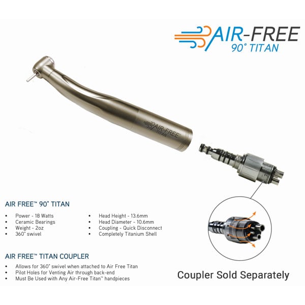 Air Free Titan 90° High-Speed Handpiece. 360 degr