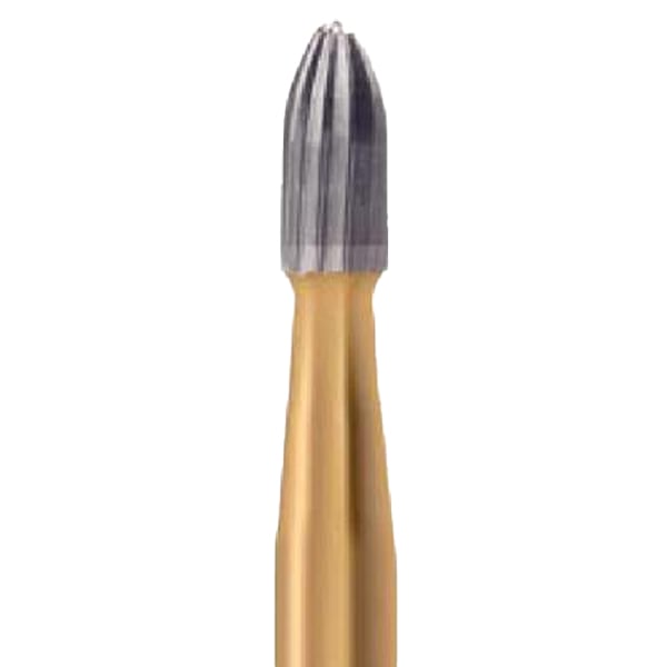 DynaCut FG #7406 Egg Shaped, 1.8mm Diameter, 12 Blade T&F Bur, 100/Pk