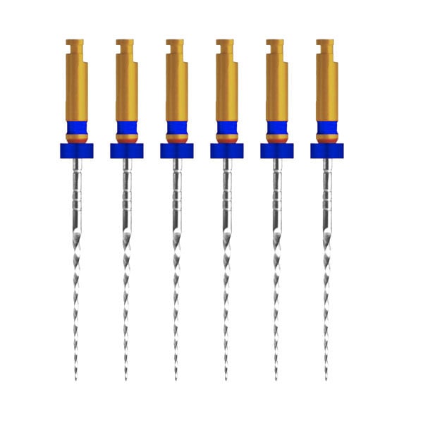 M File G M File Gold, .04 Taper, 25mm, #30, Blue, 6/Pack. Comparable to K3 XF, Vortex Blue