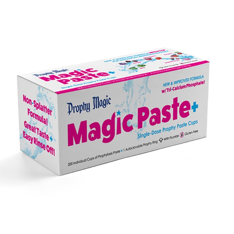 Magic Paste Plus Single-Dose Prophy Paste Cups with Tri-Calcium Phosphate, Coarse Mint, 200/Box
