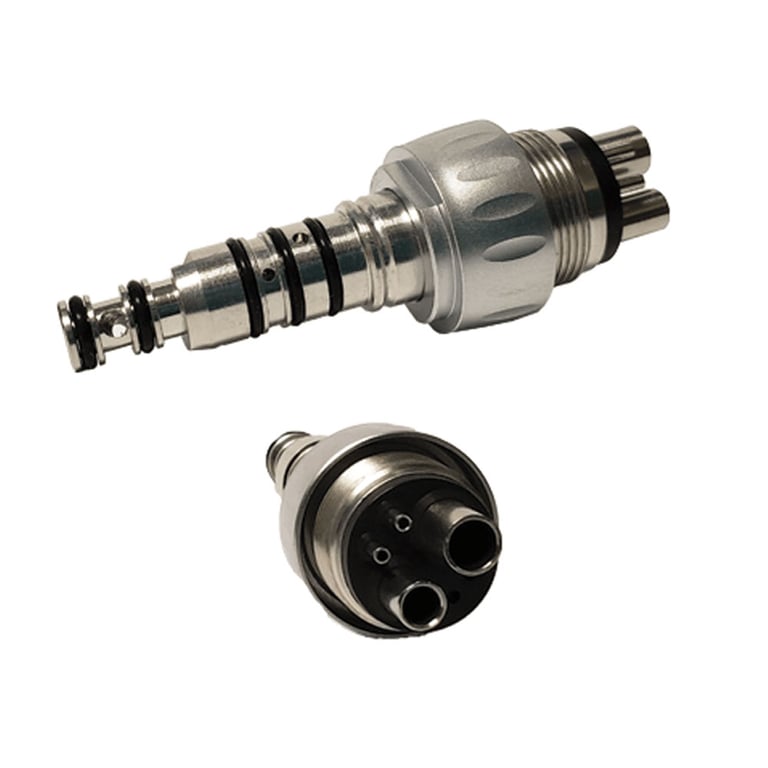 Medidenta Kavo Style 4-Hole Coupler, Single Coupler. Features a full 360° swivel, and a 4-hole