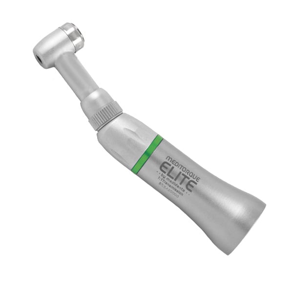 Meditorque Elite 25k Push Button Latch 4:1 Reduction Contra Angle E-type Handpiece. Titanium