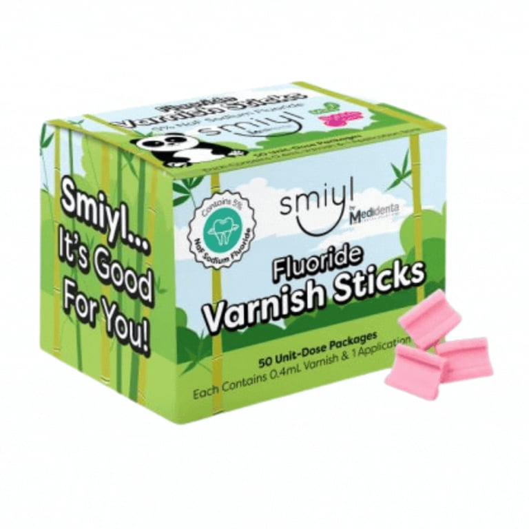 Smiyl 5% NaF Fluoride Varnish, Bubble Gum, Unit Dose, 50/Pk