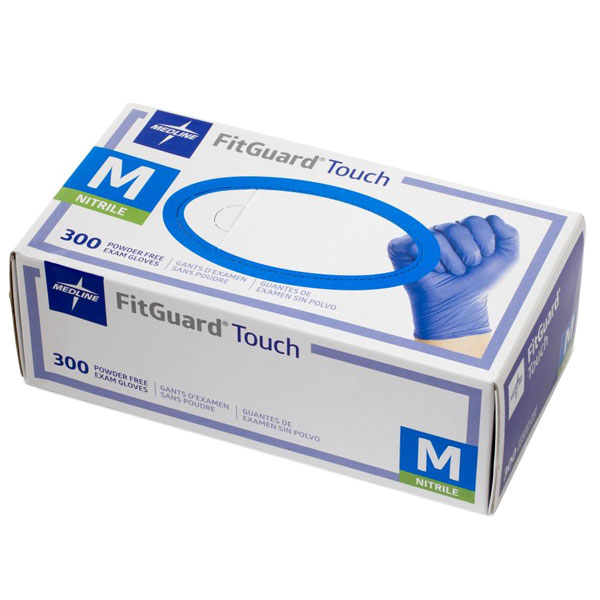 FitGuard Touch Nitrile Exam Gloves - X-SMALL 300/Bx. Medline’s most sensitive nitrile glove