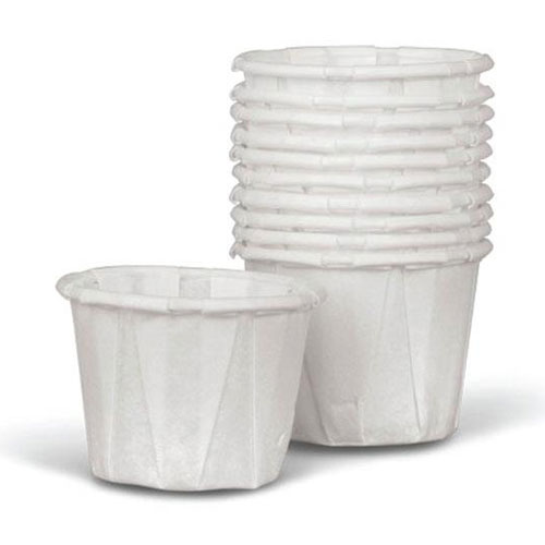 Medline Disposable Paper Souffle Cups - 1 oz. 250/Sleeve. White. Tightly rolled edges and box