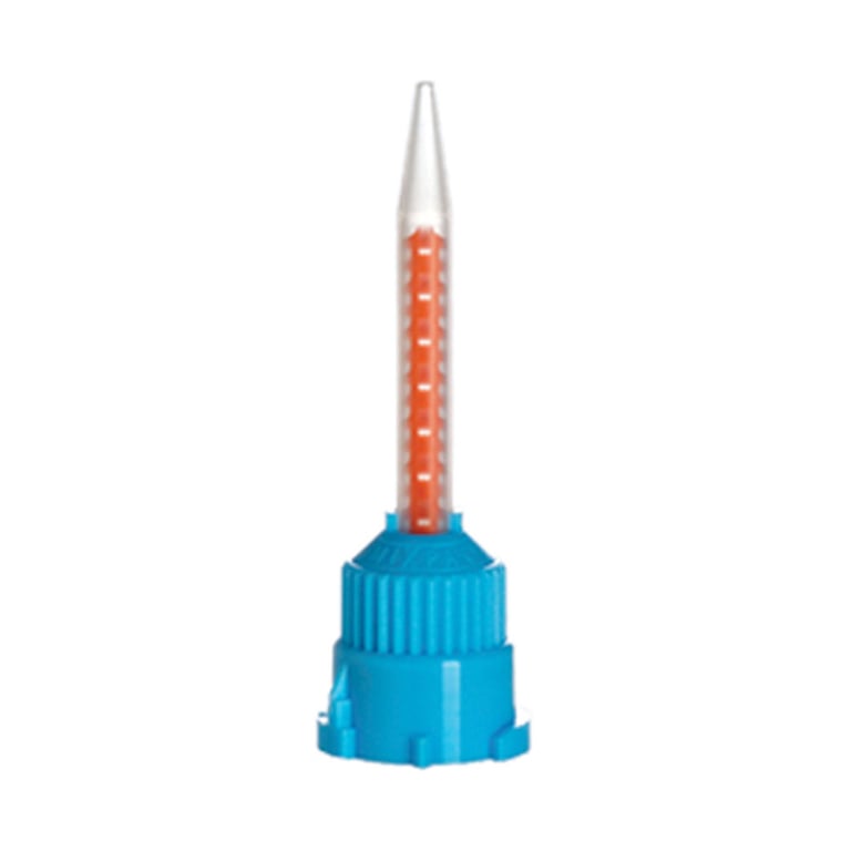 MIXPAC T-Mixer HP Mixing Tips, Blue with Orange Inside, 4:1/ 10:1 Ratio, 25/Pk. Fits 4:1 or 10:1