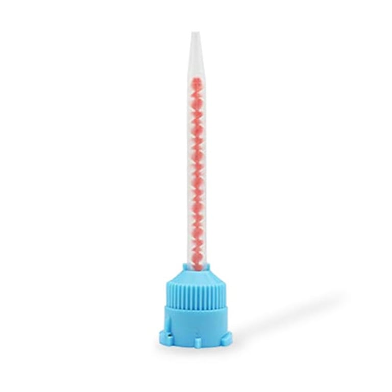 MIXPAC HP Mixing Tips, Blue with Orange Inside, 4:1/ 10:1 Ratio, 25/Pk. Fits Luxatemp, Protemp
