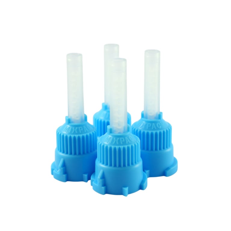 MIXPAC T-Mixer Automix Mixing Tips, Light-Blue, 100/Pk. Designed for mixing and dispensing