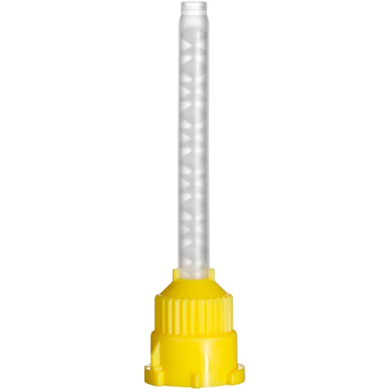 MIXPAC HP Mixing Tips, Yellow (4.2 mm), 48/Pk. Standard mixing tips for light body (1:1 or 2:1