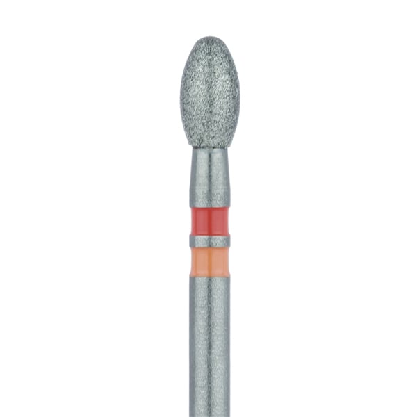 Meisinger FG #833.023 Fine Grit Egg Shaped Zirconia Diamond Bur, 5/Pk. 2.3mm Diameter