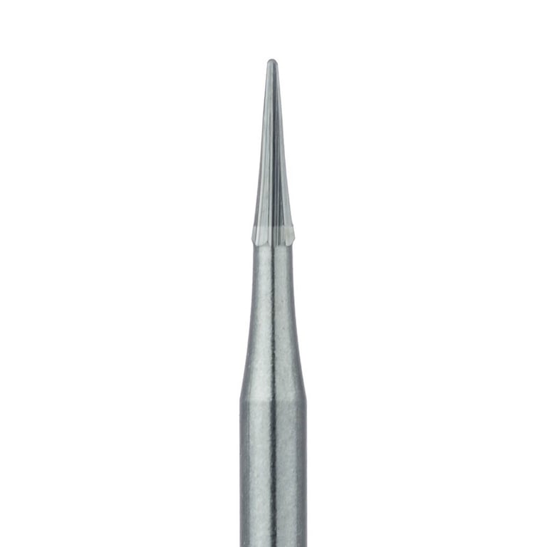 Meisinger FG #133.010 Fine, Pointed Taper, 8 Blade Trimming and Finishing Carbide Bur, 5/Pk. Head