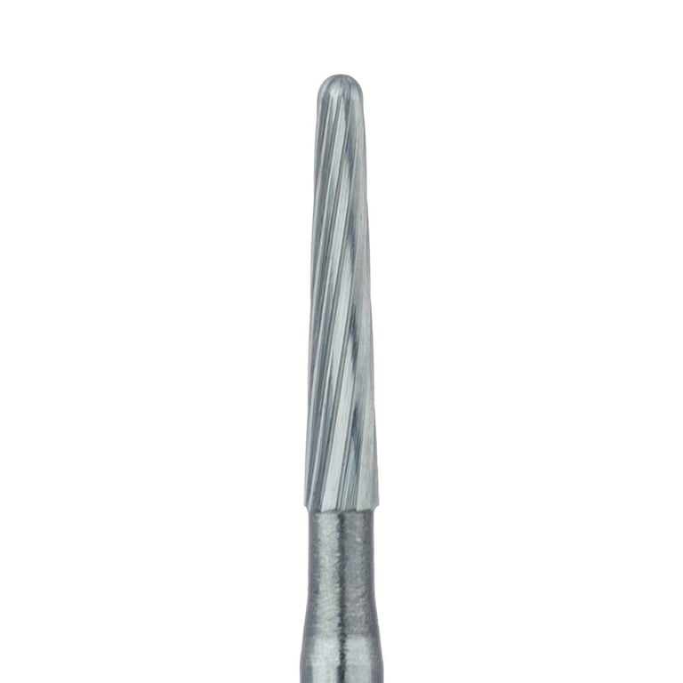 Meisinger FG #375R.014 Fine, Round End Taper, 12 Blade Trimming and Finishing Carbide Bur, 5/Pk