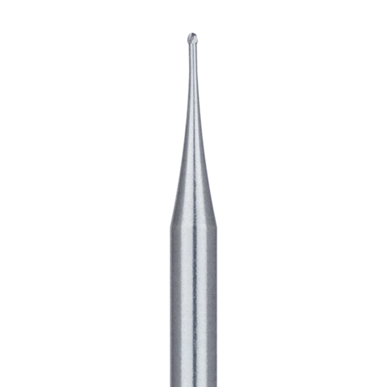 Meisinger HP #HM1.005 Round, Operative Carbide Burs, 5/Pk. Head size 0.5mm Ø, non-sterile packaged