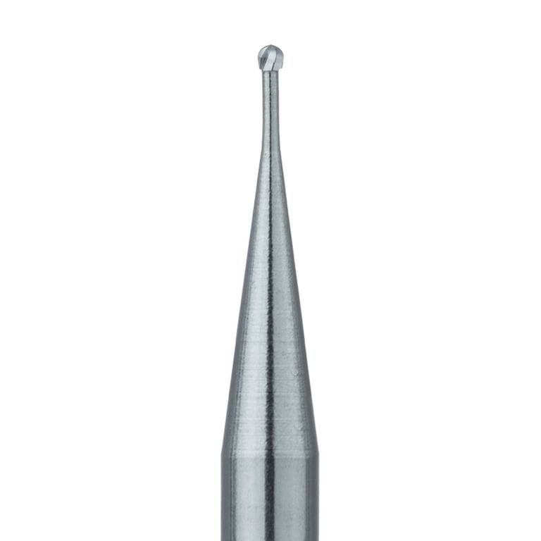 Meisinger RA #HM1.006 Round, Operative Carbide Burs, 5/Pk. Head size 0.6mm Ø, non-sterile packaged