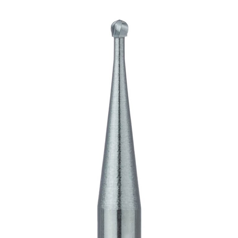Meisinger RA #HM1.010 Round, Operative Carbide Burs, 5/Pk. Head size 1mm Ø, non-sterile packaged