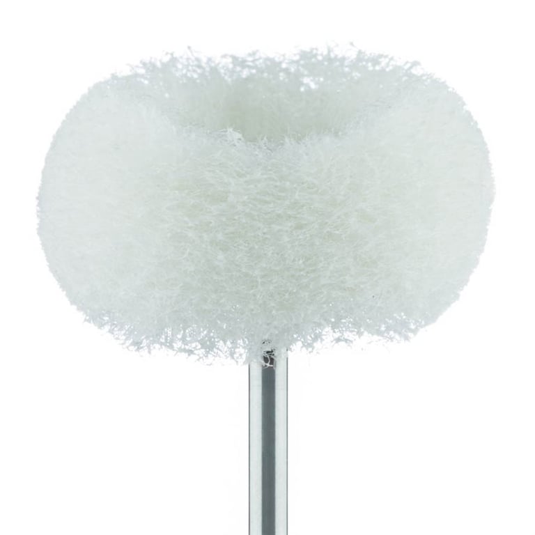 Meisinger HP #253.250 Extra Fine, Wheel Shaped, Fuzzies Polisher, White, 5/Pk. Head size 25mm Ø