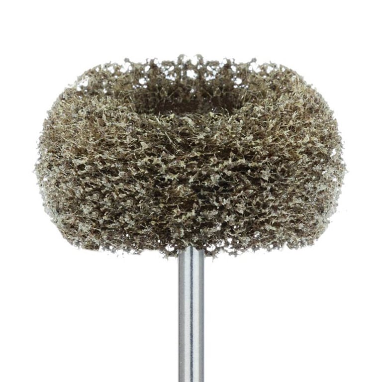 Meisinger HP #253.250 Coarse, Wheel Shaped, Fuzzies Polisher, Brown, 5/Pk. Head size 25mm Ø