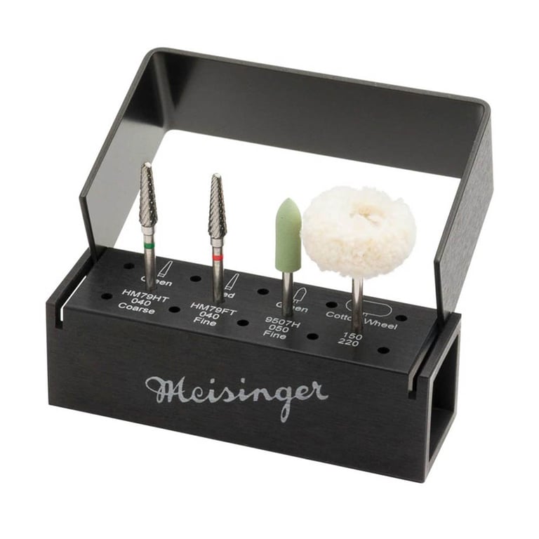 Meisinger HP Flexible Acrylic Trimming and Finishing Kit, 1/Pk. Includes: 2 carbide burs, and 2