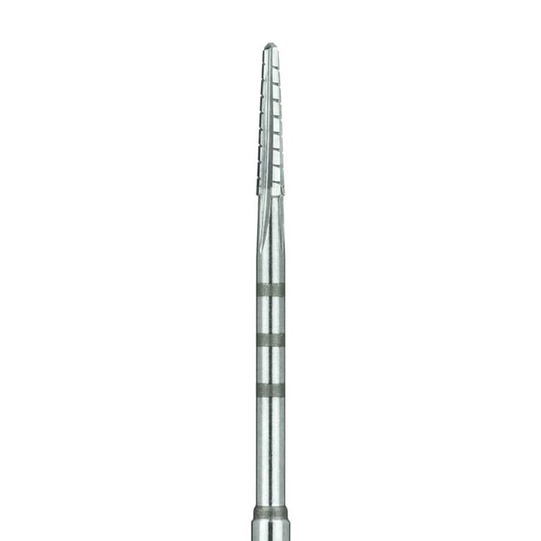 Meisinger SU #34L.012 Tapered, Spade Tip, Pikos Surgical Carbide Bur, 5/Pk. Head size 1.2mm Ø