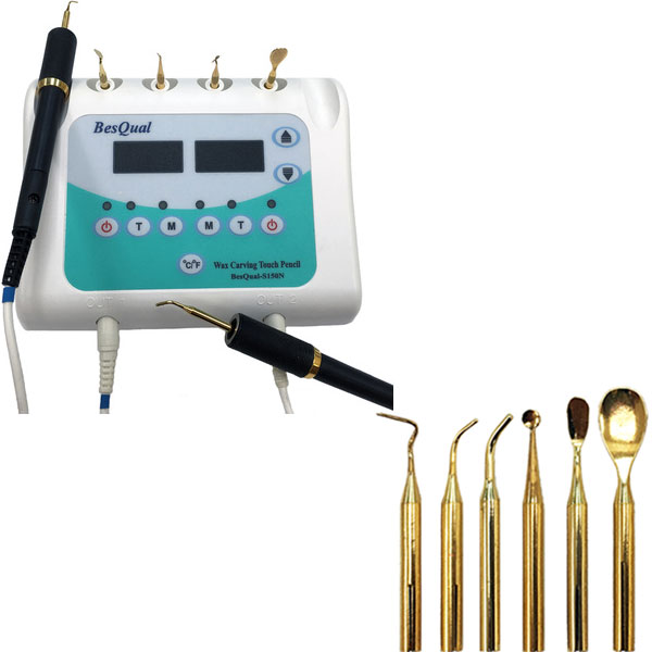 BesQual-S150 Digital Dual Wax Carver Touch with 2 Pens and 6 Tips. Dual Wax Carver with separate