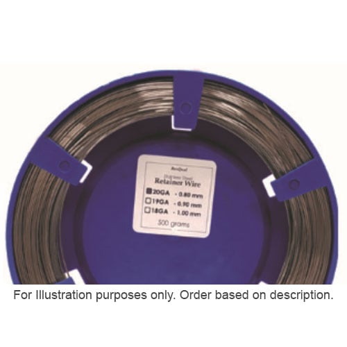 BesQual Retainer Wire - 20GA. 1 spool, 0.8 mm (0.032 in) x 110 m, stainless steel, easy to bend