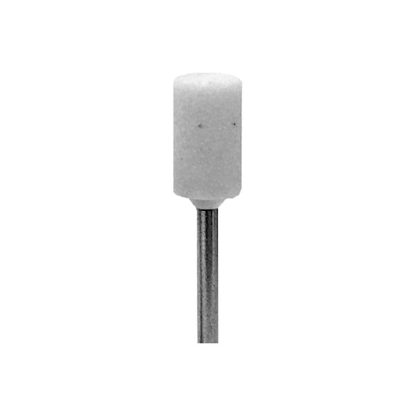 BesQual #59 White HP Mounted Stone, Large Barrel, Medium, 100/Pk. HP shank. Ideal for fine