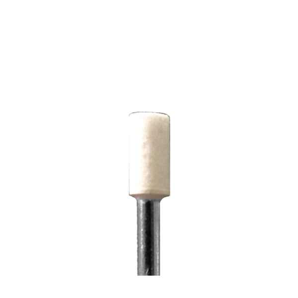 BesQual FG 1.60mm White Mounted Stone, Fine, Cylinder, 12/Pk. Aluminum Oxide for finishing