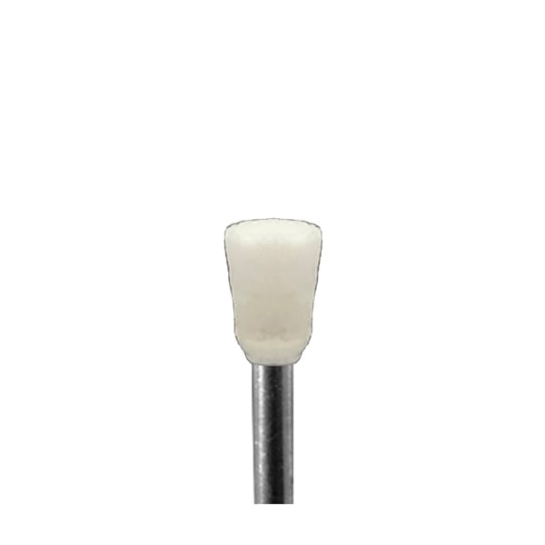BesQual FG 1.60mm White Mounted Stone, Fine, Inverted, 12/Pk. Aluminum Oxide for finishing