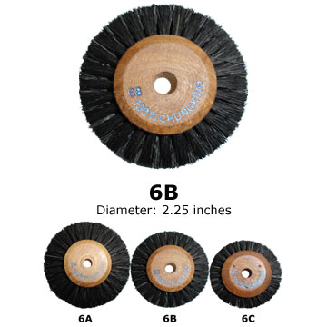BesQual Brush Wheels 6B 2.25" diameter, 12/Pk. Used on dental lathes for cleaning & polishing