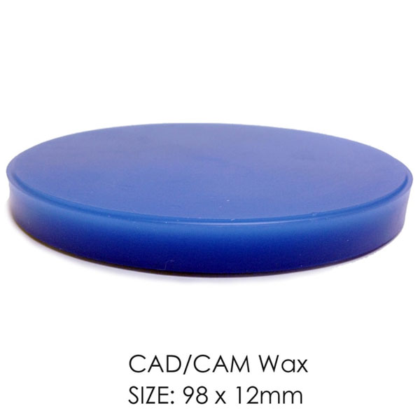 BesQual CAD/CAM Milling Wax Disc 98mm x 12 mm. Designed to use with various CAD/CAM systems. Burns