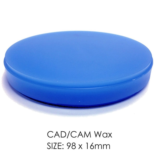 BesQual CAD/CAM Milling Wax Disc 98mm x 16 mm. Designed to use with various CAD/CAM systems. Burns