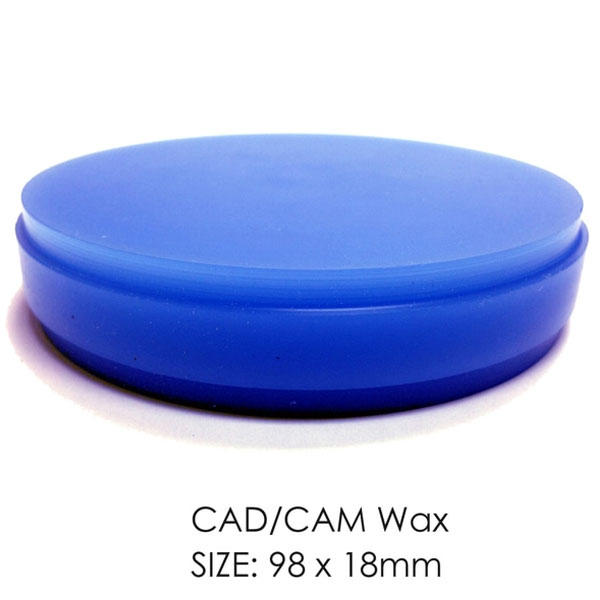 BesQual CAD/CAM Milling Wax Disc 98mm x 18 mm. Designed to use with various CAD/CAM systems. Burns