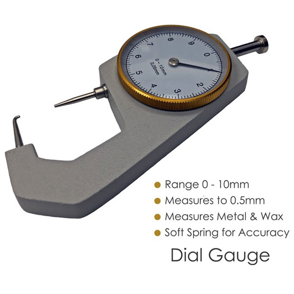 BesQual Dial Caliper. Measures both Metal and Wax. Equipped with soft spring that allows accurate