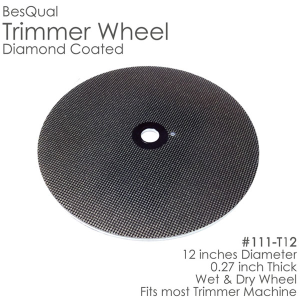 BesQual Diamond Coated Model Trimmer Wheel 12". With embedded diamonds, it cuts faster, smoother