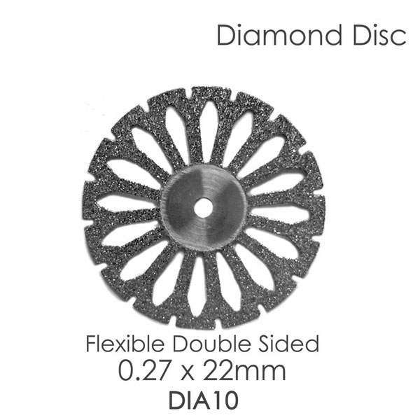 BesQual Diamond Disc DIA #10 - Unmounted, Flex Single Sided. 0.27 x 22mm. Diamond disc only