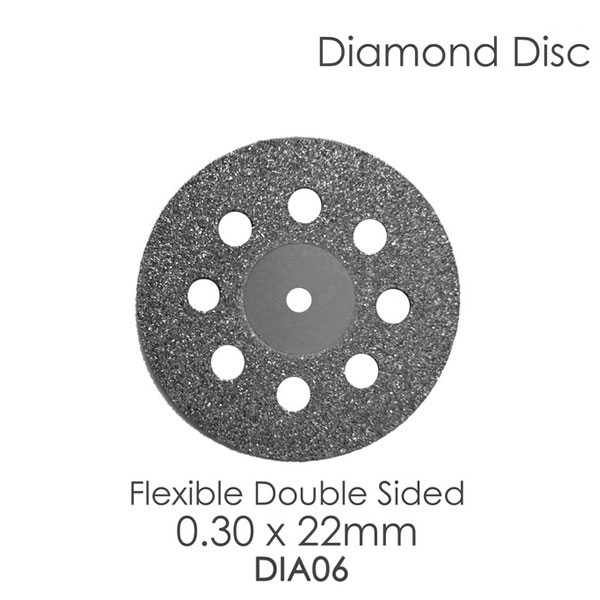 BesQual Diamond Disc DIA #6 - Unmounted, Flex Double Sided. 0.30 x 22mm. Diamond disc only