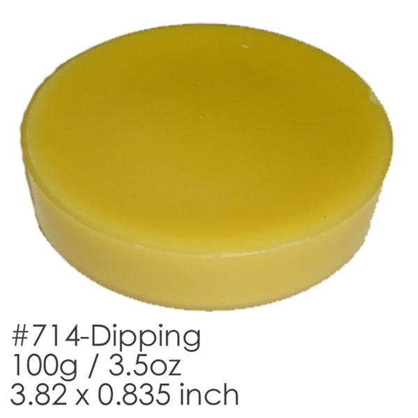 BesQual Dipping Wax, Yellow. Size: 3.82" x 0.835". Weight: 100g (3.5oz)