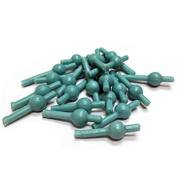 BesQual Casting Sprue Wax with Reservoir - 6 gauge, green 50/Pk. Used to connect the wax model