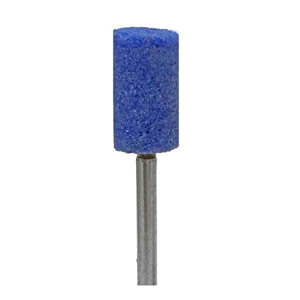 BesQual Blue HP Mounted Grinding Stone B010 - Medium Barrel 100/Pk. Aluminum Oxide. Use for Chrome