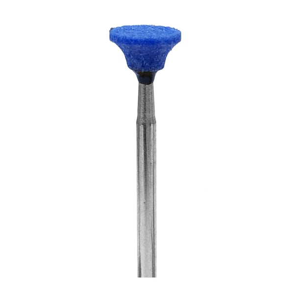 BesQual Blue HP Mounted Grinding Stone B050 - Inverted Cone100/Pk. Aluminum Oxide. Use for Chrome