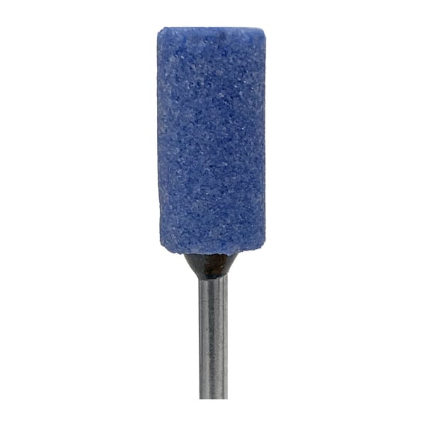 BesQual Blue HP Mounted Grinding Stone B080 - Large Barrel 100/Pk. Aluminum Oxide. Use for Chrome
