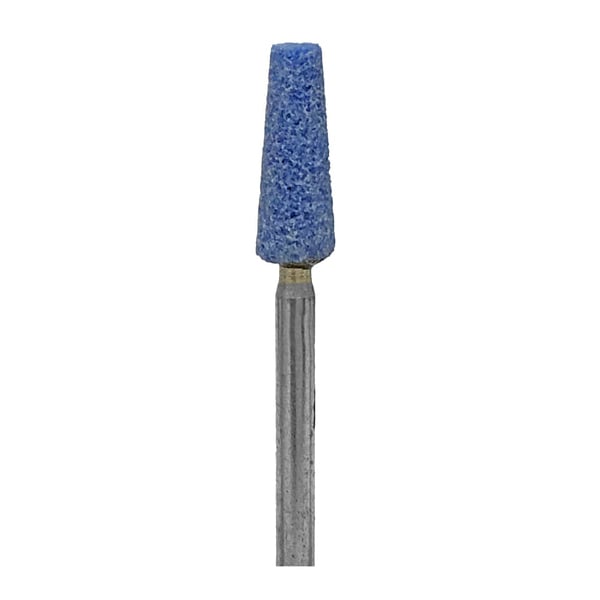 BesQual Blue HP Mounted Grinding Stone B030 - Taper 100/Pk. Aluminum Oxide. Use for Chrome Cobalt